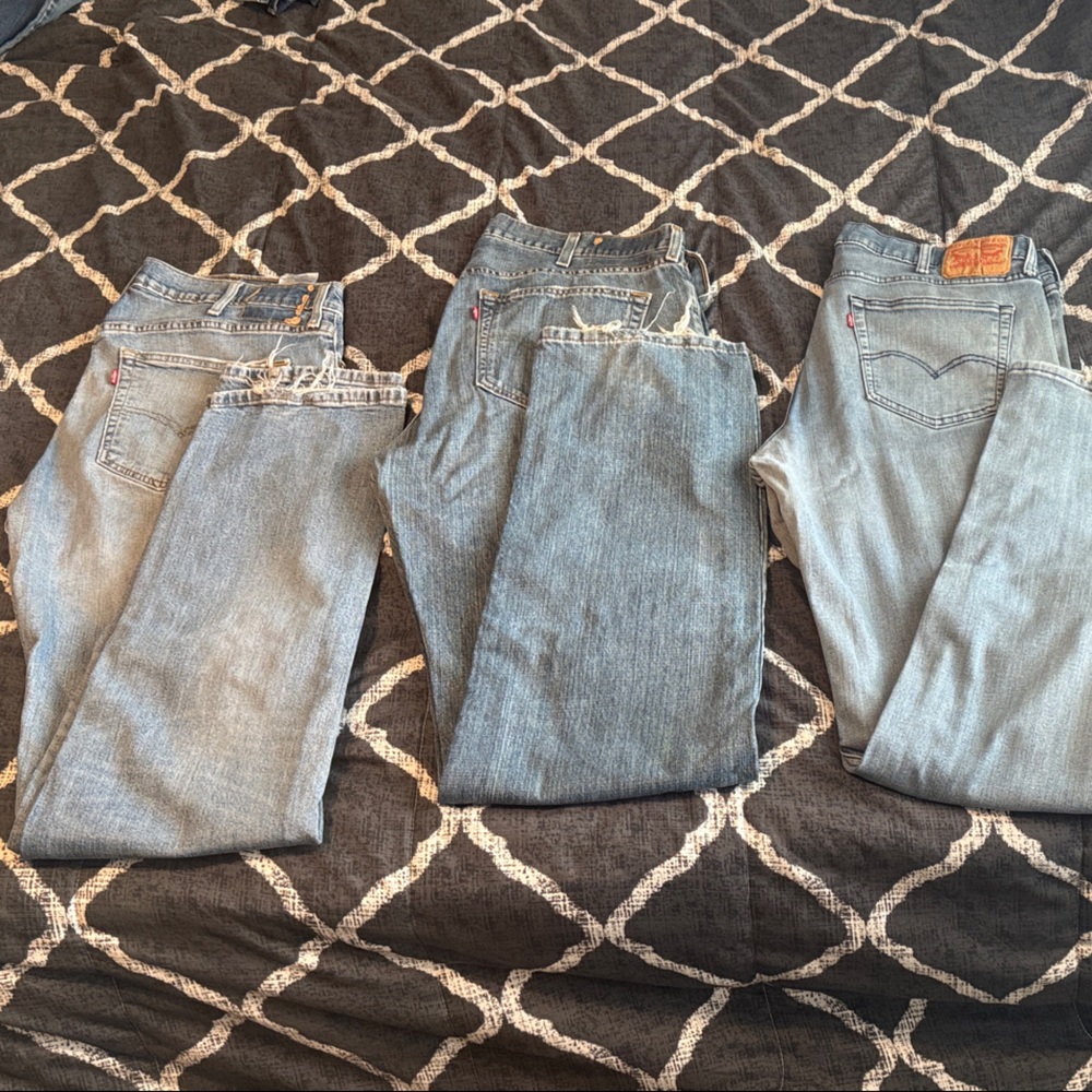 Three Light Wash Denim Jeans Bundle